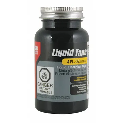GARDNER BENDER LTB-400 Brush-On Electrical Tape, 4 oz Can - Adhesives, Sealants and Tape