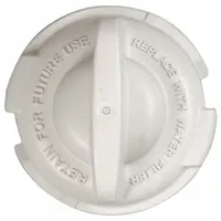 The GE Water Filter Bypass Cap is a replacement component for refrigerators and freezers. It is used to maintain water flow when a water filter is not installed, allowing the system to operate without a filter in place