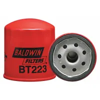 Spin-on oil filter with cellulose media for engine lubrication systems. Features a 3/4"-16 thread size and 3 1/2 in overall height. Includes an anti-drainback valve to maintain oil retention during shutdown. Compatible with Toyota vehicles