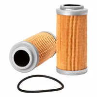 Cartridge hydraulic filter with cellulose media. Inside diameter 13/16 in, outside diameter 1 5/8 in. Designed for use with hydraulic fluid in Samsung vehicles. Removes contaminants to protect hydraulic system components