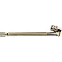 HALTEC Air Chuck: Heavy-Duty Tire Chucks, Straight Long-Reach Lock-On, Single Head, NPT, Brass/Steel (MPN CH-347-OP)