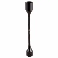 This 21 mm torque limiting socket stick is constructed from chrome molybdenum with a black finish. Designed for use with 1/2 in size air impact tools, it delivers controlled torque application for wheel lug nut fastening during tire service