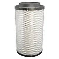 Round/oval engine air filter with radial seal and cellulose/paper media. Designed for Massey Ferguson vehicles. Provides direct replacement fit to protect engine from airborne contaminants