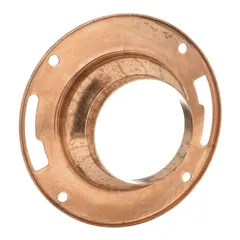 Wrot copper cup x flange adapter for drain, waste, and vent systems. Connects 4-inch CTS copper tubing to 3-inch pipe via sweat connections. Used to transition from copper tube to flanged pipe in DWV applications.