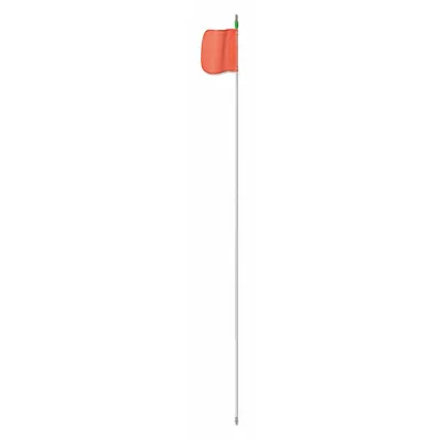 CHECKERS Warning Whip with Reflective X Flag: Not Lighted, Orange, White, 6 ft Overall Ht - Warning Whips with a Reflective X
