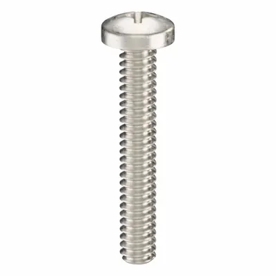 USA INDUSTRIALS Machine Screw: #6-32 Thread Size, 7/8 in Lg, 18-8, Stainless Steel, Plain - Pan Head Machine Screws