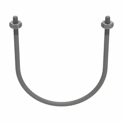 Standard U-Bolt: 1/2"-13 Thread Size, For Pipe Size 6 in, 8 3/8 in Inside Ht - Standard U-Bolts
