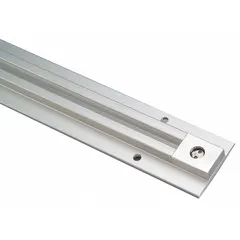 This anodized aluminum track is designed for institutional shower curtain systems. It is intended for track mounting and provides a corrosion-resistant solution for wet environments such as hospitals, nursing homes, and locker rooms.