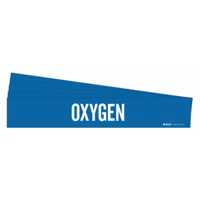 BRADY Oxygen Adhesive Pipe Marker - Oxygen Adhesive Pipe Markers