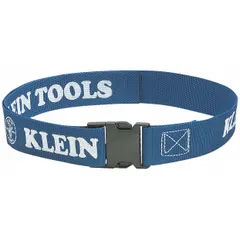 Polypropylene tool belt without pouches, designed for ironworker applications. Blue, non-padded construction with a 56-inch waist size. Suitable for carrying tools in heavy-duty tasks.