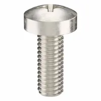 Machine Screw: M3x0.50 Thread Size, 8 mm Lg, 18-8, Stainless Steel, Plain, Pan, Phillips, 100 PK (MPN ZSCRW-234)
