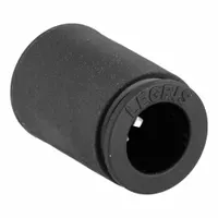 This push-to-connect cap is used to seal unused ports in pneumatic or fluid systems. It accommodates 1/8 in OD tubing and features a polymer body with nickel-plated brass components. The cap measures 9/16 in overall length and is black in color