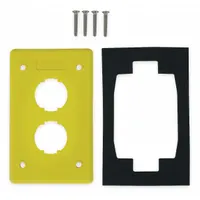 HUBBELL PREMISE WIRING Wall Plate: Yellow, 1 Gang, 2 Port, Flat Module, Plastic (MPN HI124PY)