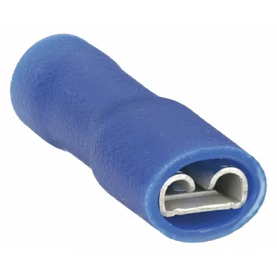 OEM Wire Disconnect: Female Socket, Blue, Vinyl, Full Coverage - Fully Insulated Quick Disconnects