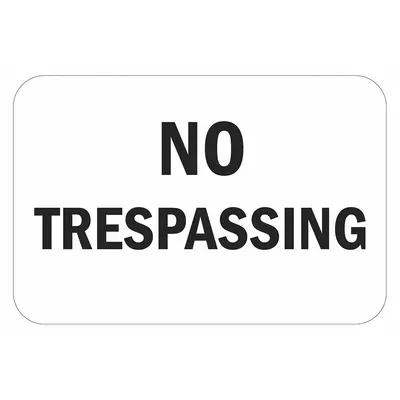 LYLE Reflective No Trespassing Sign: Aluminum, Mounting Holes Sign Mounting - No Trespassing Signs