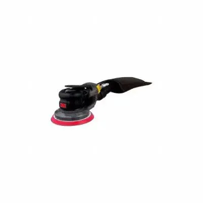 3M Air Orbital Sander: 5 in Disc, Hook and Loop/Pressure Sensitive Adhesive - Self-Vacuum Random Orbital Sanders