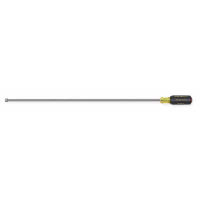 KLEIN TOOLS Hollow Round Shank Nut Driver: Straight, SAE, With Magnetized Tip, Std - Fastener-Holding Nut Drivers