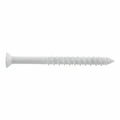 These flat-head screw anchors are designed for fastening into concrete, brick, or block. Each anchor has a 3/16 in diameter and 3 3/4 in overall length, with a case-hardened steel construction and zinc-plated finish. The pointed tip and Torx drive facilitate installation. Supplied in a 500-piece pack, they are removable and suitable for inch-system applications.