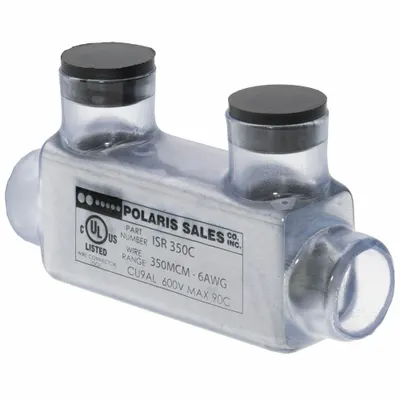 POLARIS Multitap Connector: 2 Port, In-Line Entry, 6 AWG – 350 kcmil Wire Size - Dry-Location In-Line Entry Multitap Connectors