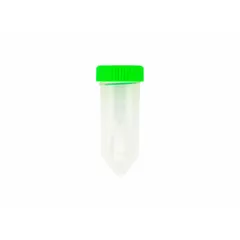 PPCO Centrifuge Tube, 30 mL, Conical Bottom, Natural, Green Closure, Graduated