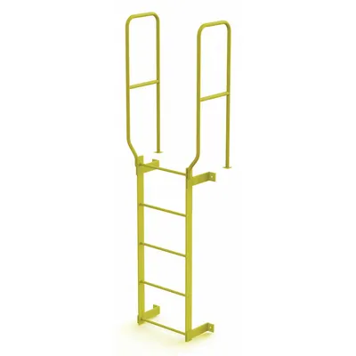 TRI-ARC Ladder,Walk-Thru Fixed,Steel,5-Rung: 8 ft Overall Ht, 28 in Overall Wd - Fixed Ladders