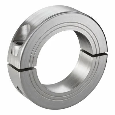 RULAND MANUFACTURING Shaft Collar: 2-Piece, Metric, Round, Clamp-On, 36 mm Bore Dia - Stainless Steel Shaft Collars