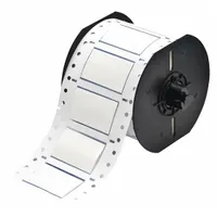 Sleeve Label: 3/4 in x 2 in, Polyolefin, White (Matte), For 0 AWG to 6 AWG Wire Gauge (MPN B33D-750-2-342)