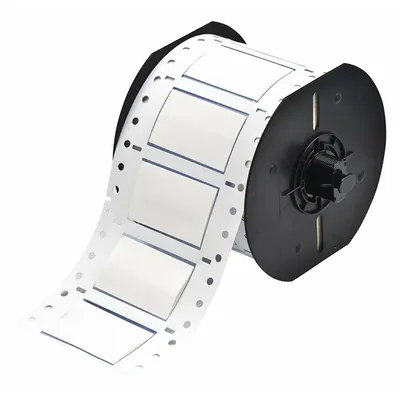 BRADY Sleeve Label: 3/4 in x 2 in, Polyolefin, White (Matte) - Brady Precut Sleeve Label Rolls