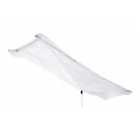 This clear PVC leak diverter channels overhead water drips away from equipment and walkways. It measures 10 ft long by 3 ft wide and uses strap mounting for quick installation. The polyester-reinforced PVC material provides visibility and durability in industrial settings