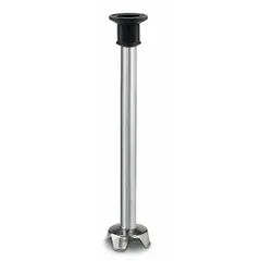 Replacement shaft for immersion blenders, used in commercial kitchens for blending, pureeing, and emulsifying large batches of soups, sauces, and other food products. Overall height 18 inches.