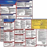 This poster set consolidates required federal and Maryland state labor law notices onto a single plastic sheet. The English-language poster measures 40 inches by 24 inches and is intended for workplace display to help employers meet posting obligations