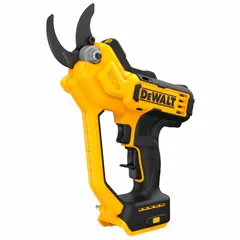 This DEWALT battery-powered pruner is a tool-only unit that operates on the 20V MAX battery platform. It has a cutting capacity of 1 1/2 inches, suitable for trimming branches and limbs in landscaping and property maintenance.