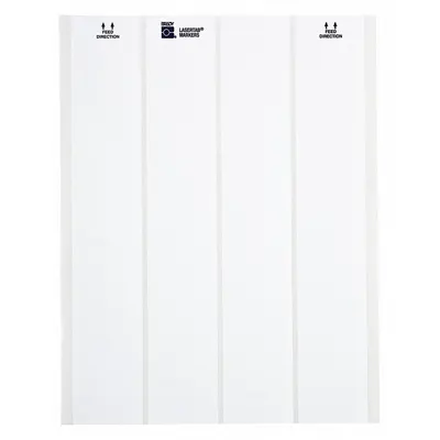 BRADY Wraparound Label, Nylon, White, For 16 AWG to 10 AWG Wire Gauge - Brady Precut Label Sheets