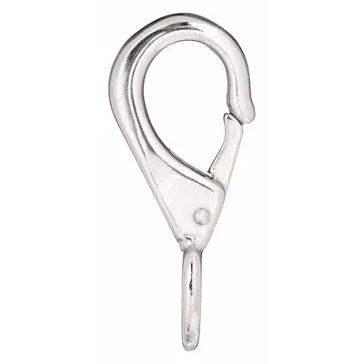LUCKY LINE PRODUCTS Spring Snap: 1 Snaps, Solid Gate, Zinc, 3/4 in Opening Size - Eyelet Spring Snaps