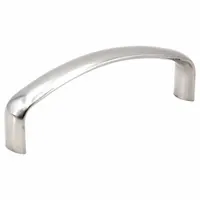 Fixed, non-recessed stainless steel pull handle with a mirror finish in silver. Features threaded holes for #6-32 screws and a 0.197 in grip thickness. Suitable for use on cabinets, enclosures, and machinery requiring a corrosion-resistant pull handle