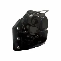 Steel pintle hook with a powder-coated finish. Gross trailer weight capacity of 100,000 lb. Used for heavy-duty towing applications such as connecting trailers to trucks or industrial equipment.