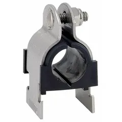 This vibration-dampening strut clamp secures copper tube to strut channels while reducing vibration and noise. It features a TPE cushion material, includes mounting hardware, and is rated for general-purpose temperature applications.