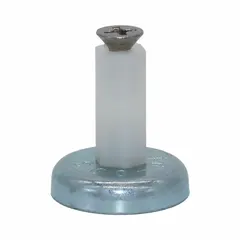 Threaded rare earth magnetic kit with 0.75 in outside diameter and male #6-32 thread. Supplied as a 12-pack for mounting fixtures, sensors, or brackets on ferrous surfaces without drilling.