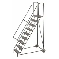 TRI-ARC Wheelbarrow Ladder: 7.5 ft Platform Ht, Assembled, No Locking Mechanism, Aluminum (MPN WLARTR109244)