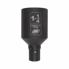 This 1-1/4 in SAE deep impact socket features a 6-point design for secure engagement with fasteners. With an overall length of 2-61/64 in, it is suited for heavy-duty fastening tasks using impact wrenches in automotive, industrial, and construction applications.