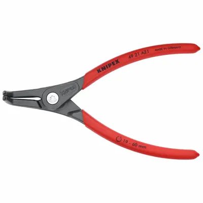 KNIPEX Retaining Ring Plier: External, For 19 mm to 60 mm Shaft Dia, 0.071 in Tip Dia - External Retaining-Ring Pliers
