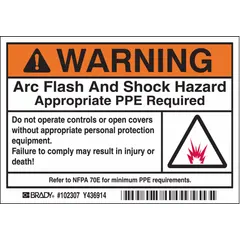 Label: Polyester, Adhesive Sign Mounting, 3 1/2 in x 5 in Nominal Sign Size, 0.01 in Thick, 100 PK (MPN 102307). Key specifications — Sign Mounting Style: Adhesive; Retroreflective Grade: Not Retroreflective; Glow In The Dark: No.