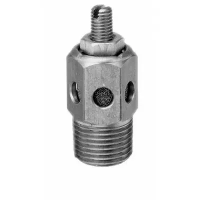 ARO Exhaust Port Flow Control: Screwdriver Adjuster, 1/4 in Male NPT - Screwdriver Adjustment Exhaust Flow Control Valves