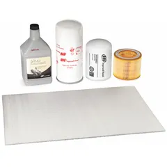 Maintenance kit for rotary screw air compressors using Ultra Coolant. Includes oil filter with part number 23352149. Used during scheduled oil and filter changes to maintain compressor efficiency.