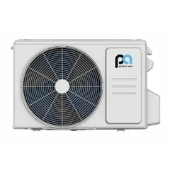 Outdoor condenser unit for ductless mini-split systems, delivering 9,000 BtuH cooling capacity for spaces of 350 to 400 sq ft. Operates on 115V AC and includes Seacoast Corrosion Protection for use in coastal or humid environments.