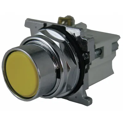 EATON Flush Push Button Operator: Non-Illuminated, Flush Profile, Metallic, 30 mm - Flush-Mount Push Buttons