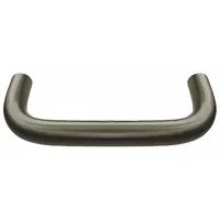 This fixed, non-recessed pull handle is made of stainless steel with a dull silver finish. It features threaded holes for 1/4"-20 screws and a 1-inch projection. Suitable for use on machinery, enclosures, or panels where a secure, corrosion-resistant grip point is required