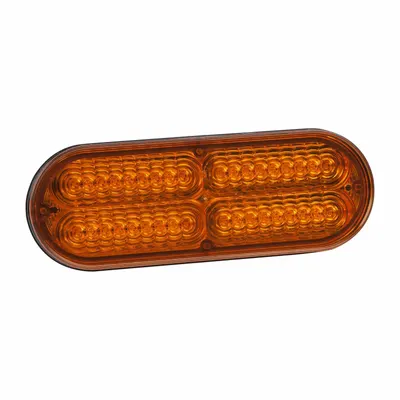 GROTE Strobe Light: Strobe, Amber, 2 5/16 in Overall Wd, 11/16 in Overall Ht - Vehicle Perimeter Flashing Warning Lights