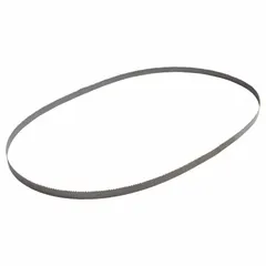 This portable band saw blade is designed for deep cut saws with blade lengths of 44-7/8 inches and longer. It features an 8/10 tooth configuration for cutting thick metal, with a blade width of 14-5/16 inches and a thickness of 0.5 inches. Suitable for structural steel fabrication, pipe cutting, and demolition work.