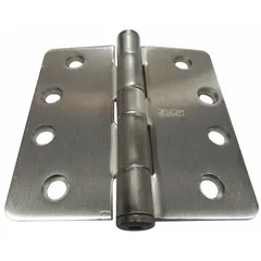 This steel full mortise-mount butt hinge has a 2-inch leaf width and a plain bearing type. The removable pin allows for easy door installation and maintenance. Suitable for industrial door applications requiring a full mortise mount.